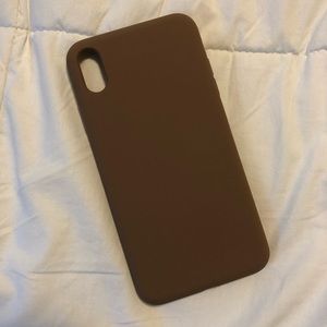 brown silicone iphone XR case